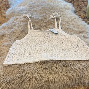 NWT Gap tank top. Size XS. White color. Tie shoulder straps.